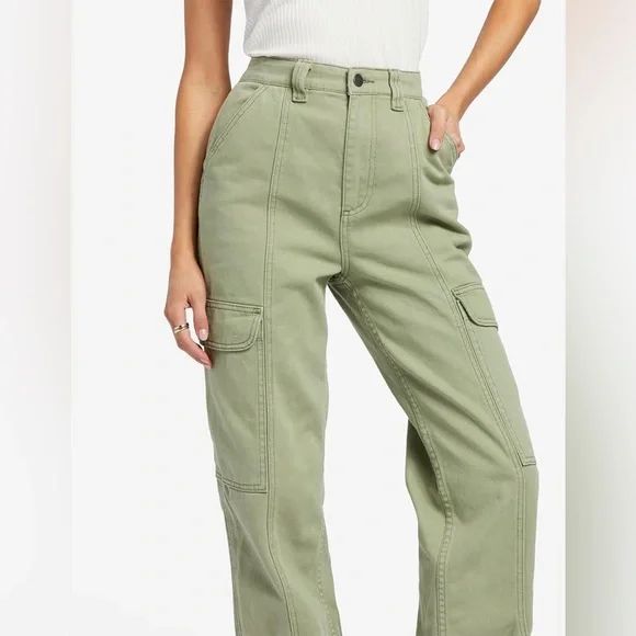 NWOT BILLABONG wall to wall denim cargo pants size 29 - Picture 3 of 6